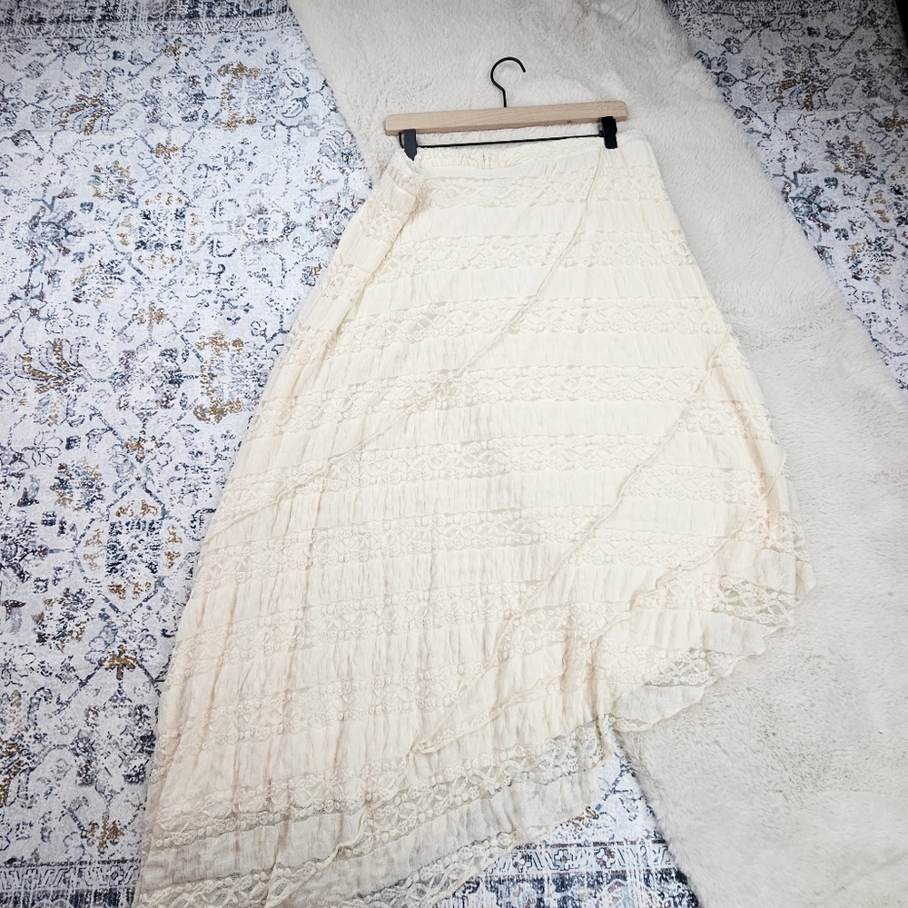 Torrid Maxi Asymmetrical Lace Skirt Cream Plus Size Women 2 - Picture 6 of 6